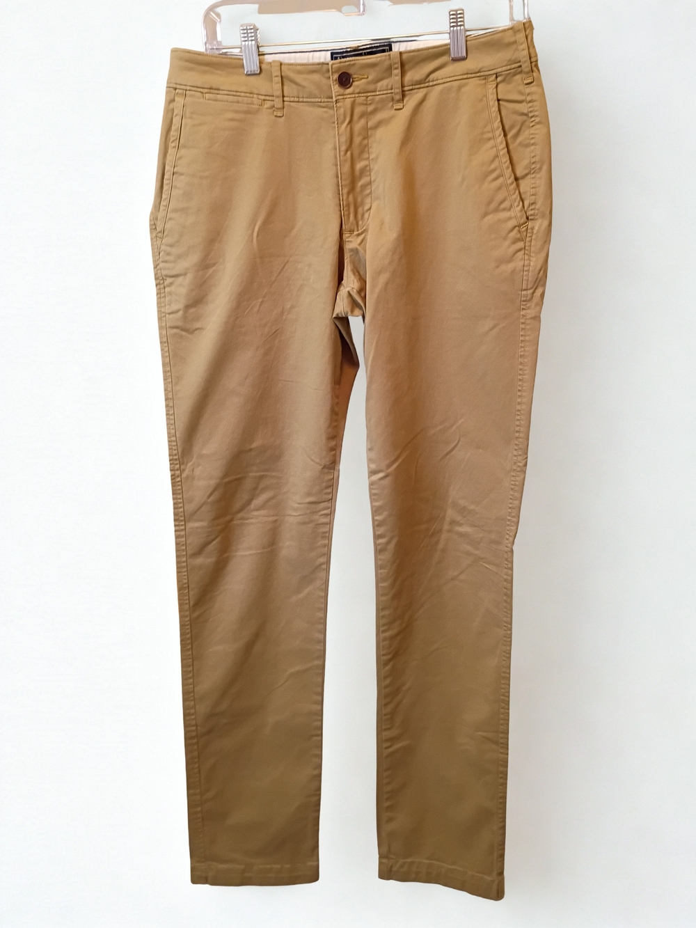 Abercrombie & Fitch Langdon Slim Stretch Chino Pants 30x32 Khaki Preppy Tan